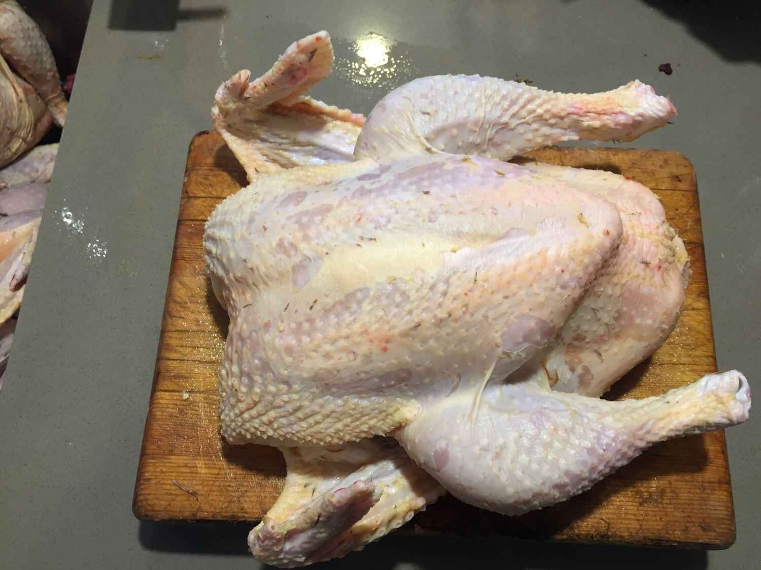 Butchered meat chicken